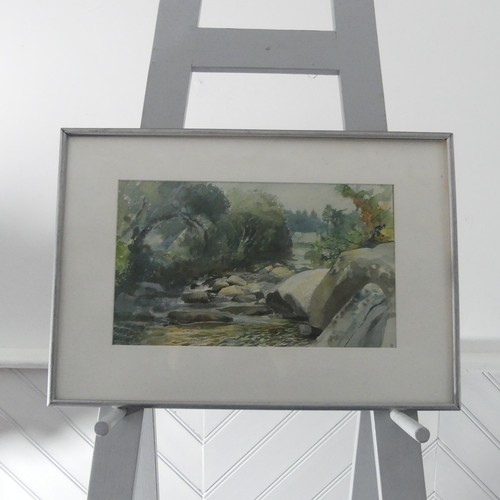 201 - Lawson E. Rudge (b. 1936), 'Dartmoor, Devon', watercolour, 22cm x 38cm, overmounted, framed and glaz... 