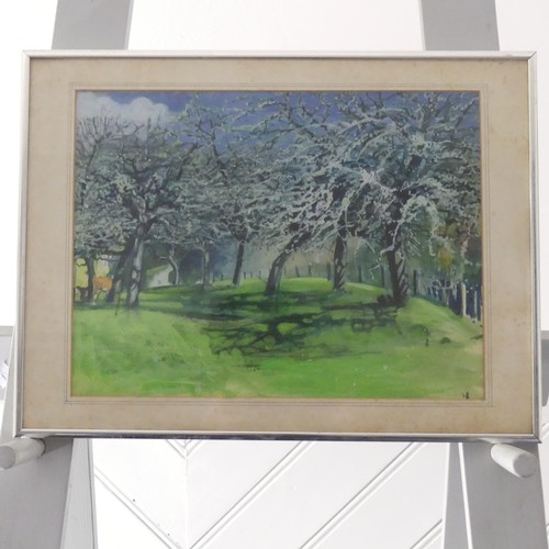 201 - Lawson E. Rudge (b. 1936), 'Dartmoor, Devon', watercolour, 22cm x 38cm, overmounted, framed and glaz... 