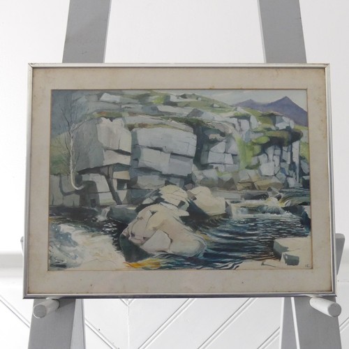 201 - Lawson E. Rudge (b. 1936), 'Dartmoor, Devon', watercolour, 22cm x 38cm, overmounted, framed and glaz... 