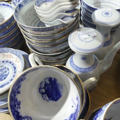 68 - A large quantity of blue and white pattern Tablewares, including Booth's 'Real Old Willow', Longton'... 