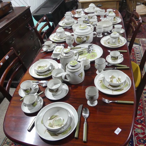 69 - A Denby 'Trobadour' pattern Dinner and Tea Service, comprising eight Dinner Plates, eight Side Plate... 