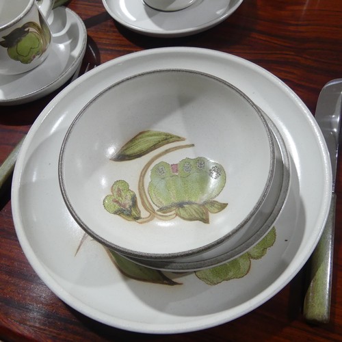 69 - A Denby 'Trobadour' pattern Dinner and Tea Service, comprising eight Dinner Plates, eight Side Plate... 