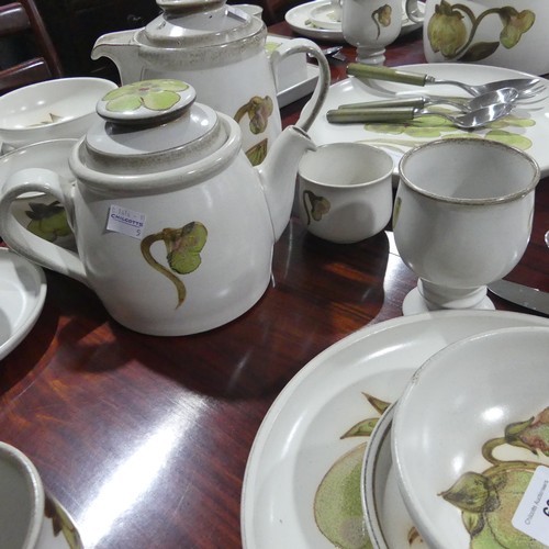 69 - A Denby 'Trobadour' pattern Dinner and Tea Service, comprising eight Dinner Plates, eight Side Plate... 