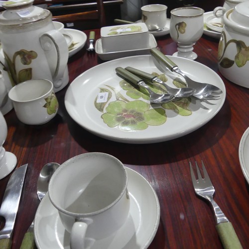 69 - A Denby 'Trobadour' pattern Dinner and Tea Service, comprising eight Dinner Plates, eight Side Plate... 