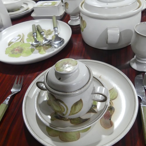 69 - A Denby 'Trobadour' pattern Dinner and Tea Service, comprising eight Dinner Plates, eight Side Plate... 