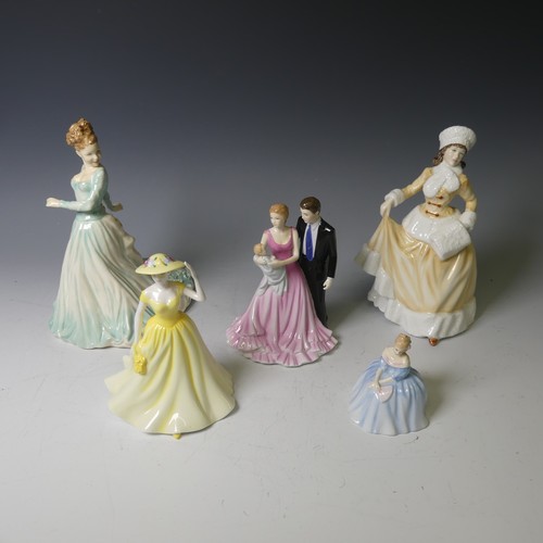 130 - A small quantity of Royal Doulton Figures, comprising Spring Time HN4586, Christening Time HN5162, N... 