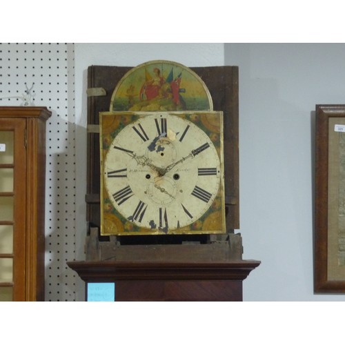 261 - P. Herman, Leeds, a mahogany 8-day longcase clock with two-weight movement striking on a bell, the p... 