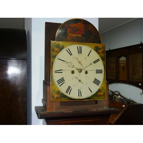 262 - Blagburn, Gateshead, an oak and mahogany banded 8-day longcase clock with two-weight movement striki... 