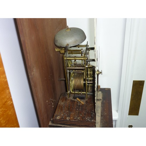 268 - S. Roberts, Blairgowrie, a mahogany 8-day longcase clock with two-weight movement striking on a bell... 