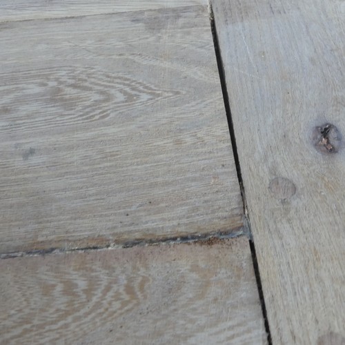 418 - An early 20thC cherrywood Farmhouse Kitchen Table, with single frieze drawer at each end, W 80cm x L... 