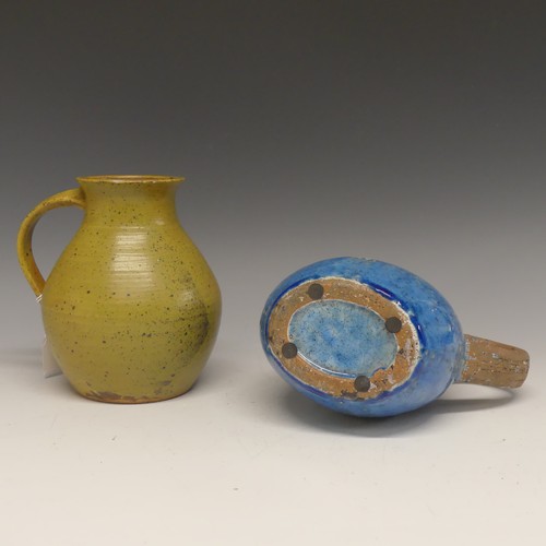 48 - A Paul Thornhill studio pottery Jug, with impressed helmet mark, chip to rim, H 19cm, together with ... 