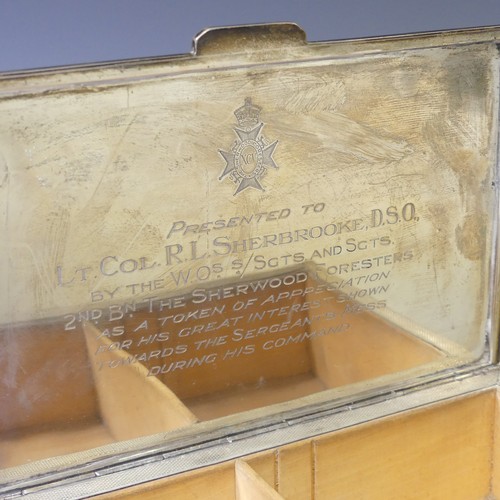 265 - A George VI silver Cigarette Box, by Deakin & Francis Ltd., hallmarked Birmingham, 1937, in the ... 