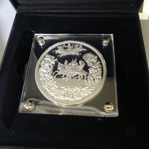 223 - A Worcestershire Medal Service commemorative silver 'Waterloo Medal', part of the Waterloo200 series... 