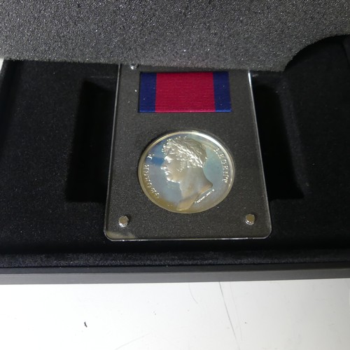 223 - A Worcestershire Medal Service commemorative silver 'Waterloo Medal', part of the Waterloo200 series... 