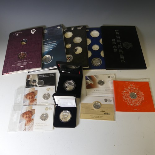 224 - Six fine silver (999) £20 Commemorative Coins; Sir Winston Churchill, Outbreak 2014, A Timeless Firs... 