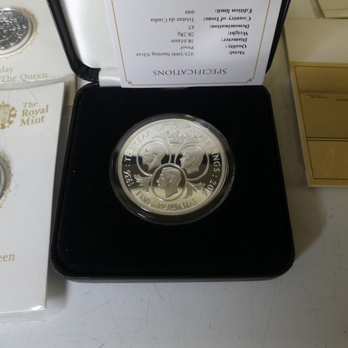 224 - Six fine silver (999) £20 Commemorative Coins; Sir Winston Churchill, Outbreak 2014, A Timeless Firs... 