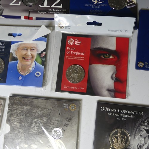 224 - Six fine silver (999) £20 Commemorative Coins; Sir Winston Churchill, Outbreak 2014, A Timeless Firs... 