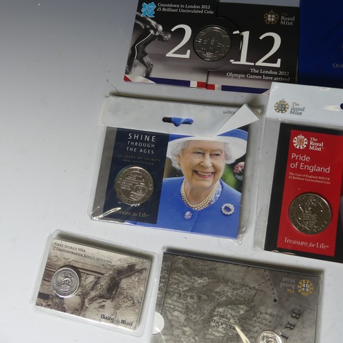 224 - Six fine silver (999) £20 Commemorative Coins; Sir Winston Churchill, Outbreak 2014, A Timeless Firs... 