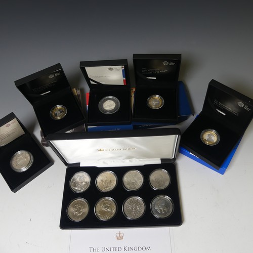 224 - Six fine silver (999) £20 Commemorative Coins; Sir Winston Churchill, Outbreak 2014, A Timeless Firs... 