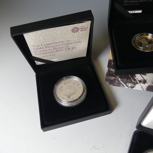 224 - Six fine silver (999) £20 Commemorative Coins; Sir Winston Churchill, Outbreak 2014, A Timeless Firs... 