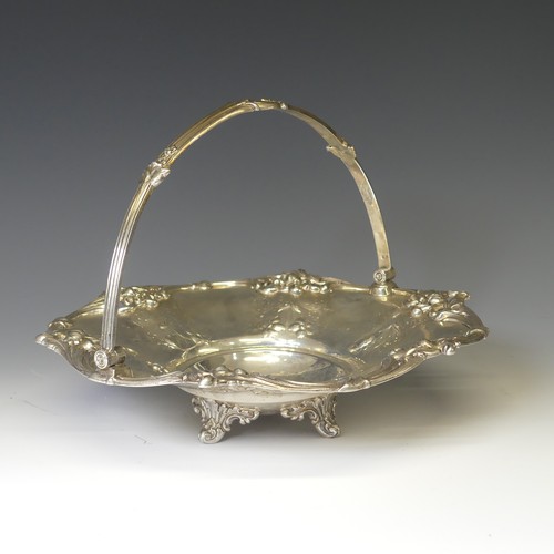 275 - A Victorian silver swing handled Basket, by Robinson, Edkins & Aston, hallmarked Birmingham, 184... 