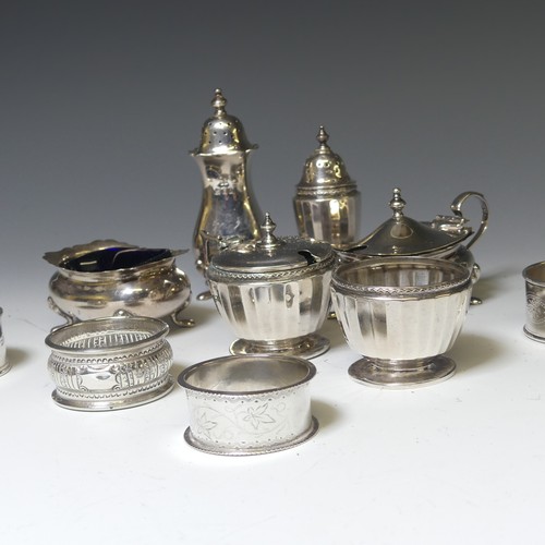 285 - A George V silver three piece Cruet Set, by William Neale & Son Ltd., hallmarked Birmingham 1928... 