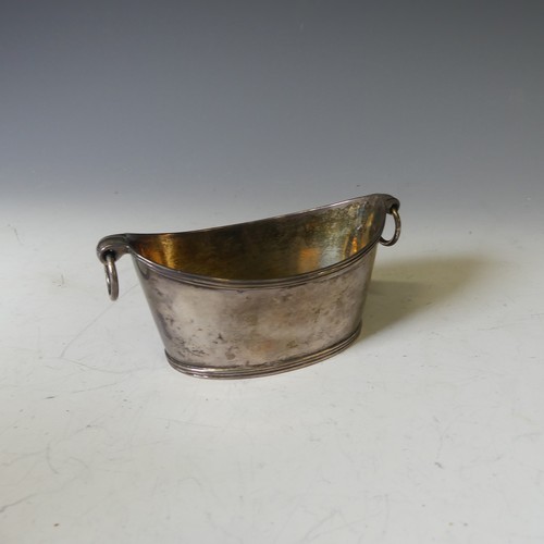 290 - A George III silver Sugar Bowl, makers mark unclear, hallmarked London, 1812, of boat shape with two... 