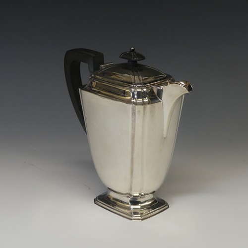 291 - A George VI silver Hot Water Pot, by Atkin Brothers, hallmarked Sheffield, 1940, of tapering rectang... 