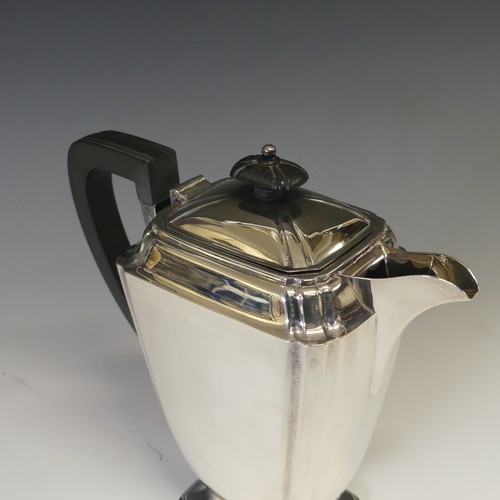 291 - A George VI silver Hot Water Pot, by Atkin Brothers, hallmarked Sheffield, 1940, of tapering rectang... 