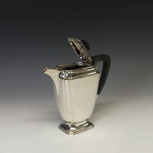 291 - A George VI silver Hot Water Pot, by Atkin Brothers, hallmarked Sheffield, 1940, of tapering rectang... 