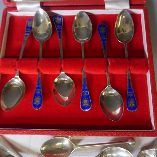 297 - A set of six Edwardian silver Coffee Spoons, by Charles Favell & Co., hallmarked Sheffield 1903,... 