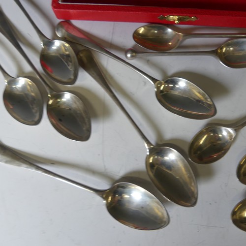 297 - A set of six Edwardian silver Coffee Spoons, by Charles Favell & Co., hallmarked Sheffield 1903,... 