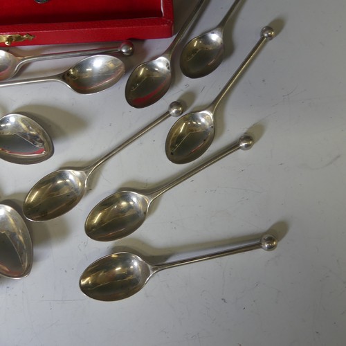 297 - A set of six Edwardian silver Coffee Spoons, by Charles Favell & Co., hallmarked Sheffield 1903,... 