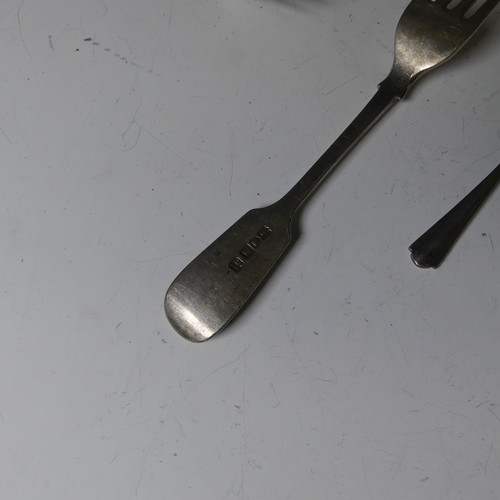 346 - A pair of William IV silver Table Spoons, by Isaac Parkin, hallmarked Exeter, 1833, fiddle pattern, ... 