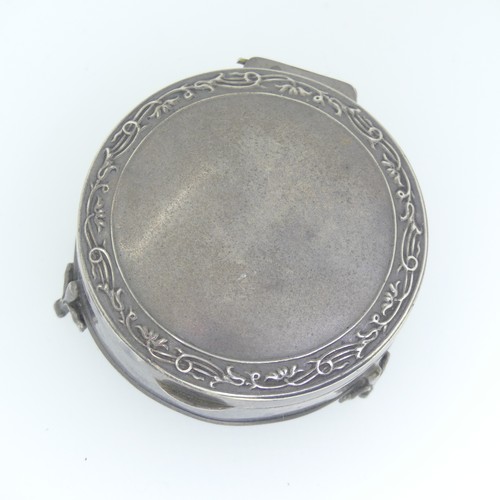 348 - A George V circular silver Ring Box, by Walker & Hall, hallmarked Birmingham 1915, of circular f... 