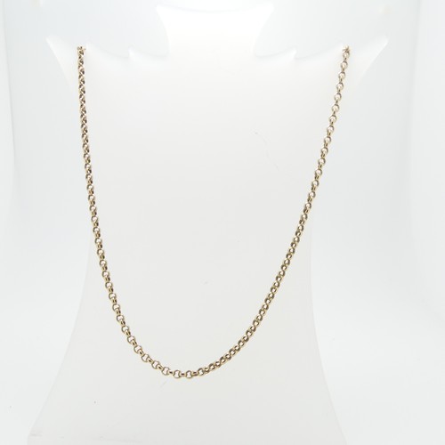 76 - A 9ct yellow gold circular link chain Necklace, 56.5cm long, together with a fine 9ct gold fancy lin... 