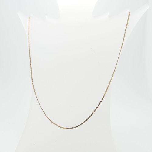 76 - A 9ct yellow gold circular link chain Necklace, 56.5cm long, together with a fine 9ct gold fancy lin... 