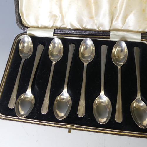 350 - A cased set of eight silver Teaspoons, by Barker Brothers Silver Ltd., hallmarked Birmingham, 1933, ... 