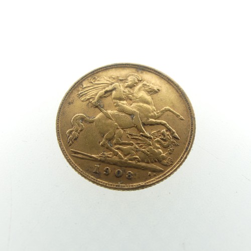 238 - An Edward VII gold Half Sovereign, dated 1908.