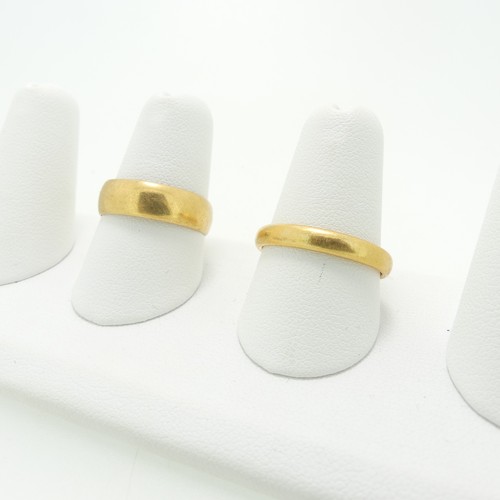 170 - A 22ct yellow gold Band, Size P½, together with another 22ct gold band, distorted, approx Siz... 