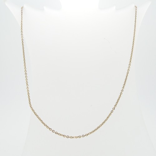 171 - A 9ct gold oval link Chain, 54cm long, together with a small 9ct gold signet ring and a 9ct gold cro... 