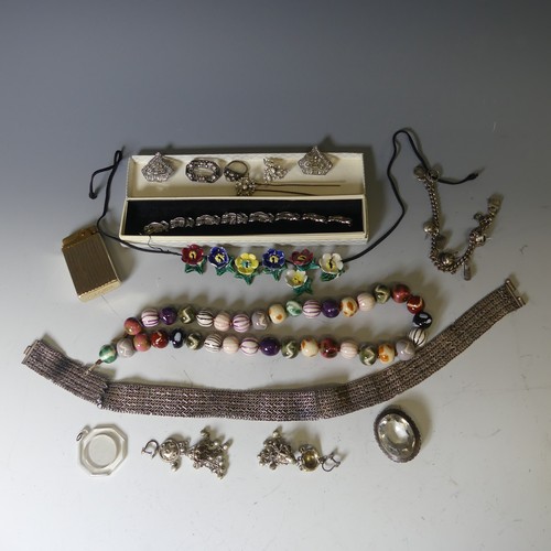 175 - A quantity of good vintage Costume Jewellery, including two silver and amethyst bracelets, a mid-Eur... 