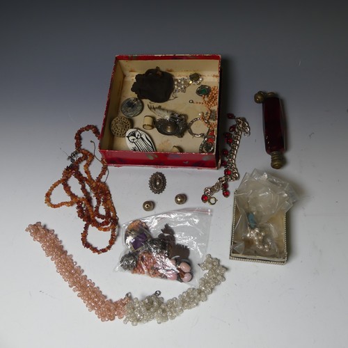 175 - A quantity of good vintage Costume Jewellery, including two silver and amethyst bracelets, a mid-Eur... 