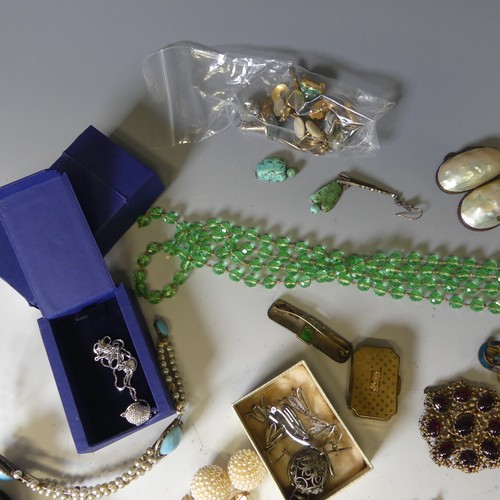 175 - A quantity of good vintage Costume Jewellery, including two silver and amethyst bracelets, a mid-Eur... 