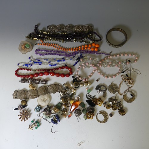 175 - A quantity of good vintage Costume Jewellery, including two silver and amethyst bracelets, a mid-Eur... 