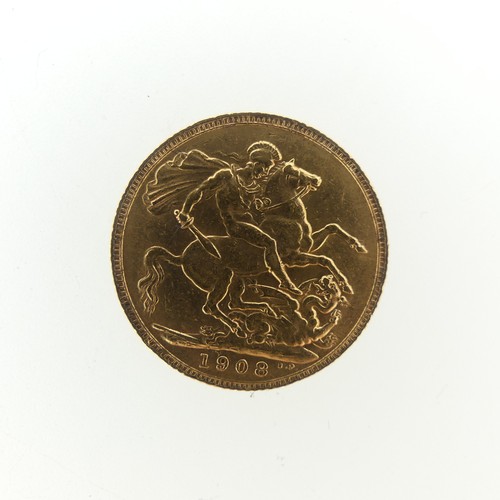 243 - An Edwardian gold Sovereign, dated 1908.