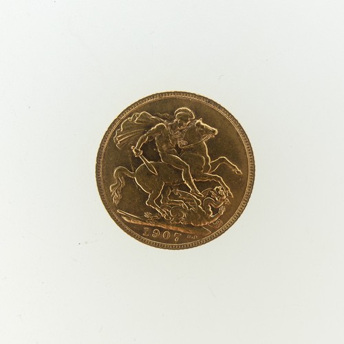 244 - An Edwardian gold Sovereign, dated 1907.