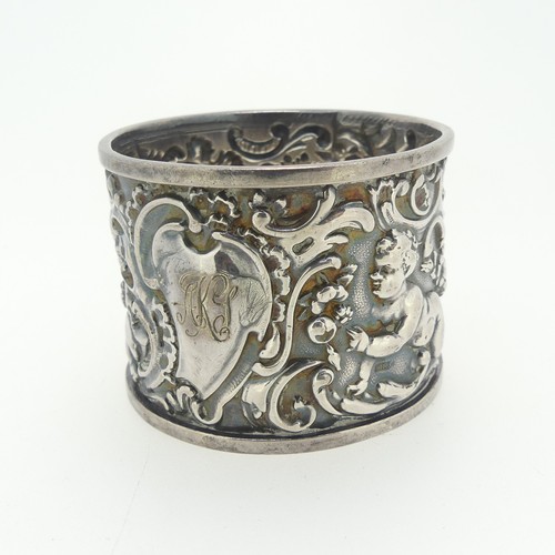 365 - A Victorian silver Napkin Ring, by William Richard Corke, hallmarked London, 1895, 1.27ozt, together... 