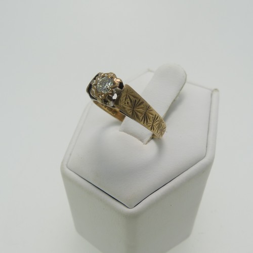 181 - A small diamond flowerhead cluster Ring, mounted in 9ct yellow and white gold, Size N, together with... 