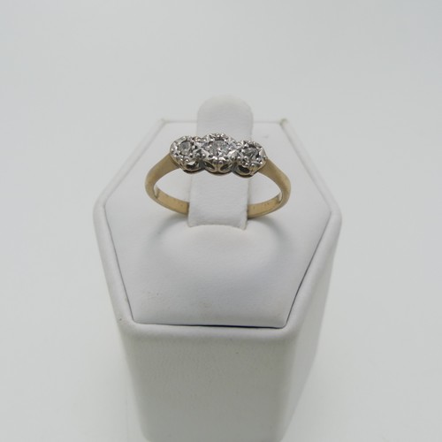 181 - A small diamond flowerhead cluster Ring, mounted in 9ct yellow and white gold, Size N, together with... 